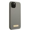 Guess GUHMP13MSPLG iPhone 13 / 14 / 15 6.1 szary/grey hard case Silicone Logo Plate MagSafe